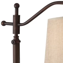Regency Hill Downbridge Style Desk Table Lamp Adjustable Height 30.5" Tall Bronze Metal Tan Linen Look Shade For Living Room Bedroom Office -Light Up Deals Store GUEST 56615abd 3bad 4ade aa50 29a15851b97a