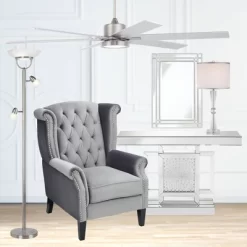 360 Lighting 3 In 1 Modern Torchiere Floor Lamp With Side Lights 70" Tall Brushed Nickel White Glass Shades For Living Room Reading Bedroom House Home -Light Up Deals Store GUEST 56fa61ec b05c 4606 a6ed 26b90f97f23e