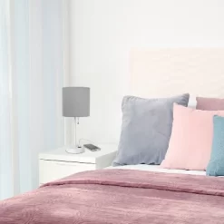 19.5" Bedside USB Port Feature Metal Table Desk Lamp White With Gray Fabric Shade - Creekwood Home -Light Up Deals Store GUEST 5828900a 0369 467c 989b 90287214fed4