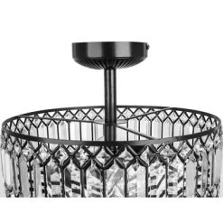 15.25" Glass And Metal Tiered Jeweled Semi Flush Mount Ceiling Light - River Of Goods -Light Up Deals Store GUEST 5bddd560 823b 46b8 8a38 437cc9fd3dc5