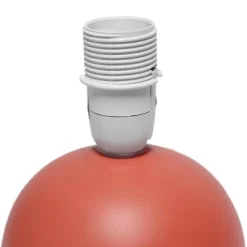 8.66" Petite Ceramic Orb Base Bedside Table Desk Lamp With Matching Tapered Drum Fabric Shade Orange - Creekwood Home -Light Up Deals Store GUEST 5d19d66b e58e 46ed b02f 7170cc7cf35b