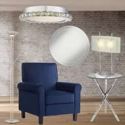 Possini Euro Design Charles Street Modern Desk Lamp 23" High Chrome Satin Nickel Frosted Slump Glass Shade For Bedroom Living Room Bedside Nightstand -Light Up Deals Store GUEST 5d3ac182 d3e8 4454 a5fa bd8664356ef1