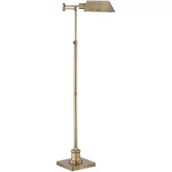 Regency Hill Jenson Traditional Pharmacy Floor Lamp With Black Riser 54" Tall Aged Brass Adjustable Swing Arm Metal Shade For Living Room Reading -Light Up Deals Store GUEST 5f5f3d35 d025 45f4 bc19 01bd88396bfc