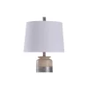 Haverhill Hammered Banded Table Lamp With Tapered Drum Silver/Tan - StyleCraft