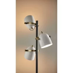 Casey Tree Lamp Black/White/Brass - Adesso -Light Up Deals Store GUEST 60594cbe fa73 4640 b710 9af26216099c