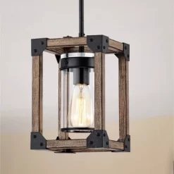 7" X 7" X 41" Wood Kobe Imitation Grain Pendant Brown - Warehouse Of Tiffany -Light Up Deals Store GUEST 61cedbcd 3caf 4bab 89cb 82c99aaeb4c4