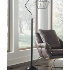 Makeika Metal Floor Lamp Black - Signature Design By Ashley