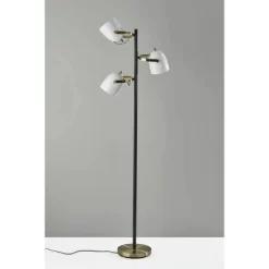 Casey Tree Lamp Black/White/Brass - Adesso -Light Up Deals Store GUEST 643cd695 c4ec 4ab8 b5ff c91b569a2763