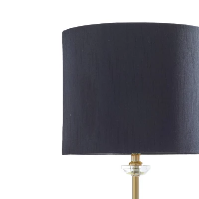 Metal Buffet Lamp With Drum Shade Black - Olivia & May 2 Metal Buffet Lamp With Drum Shade Black - Olivia & May - Image 2