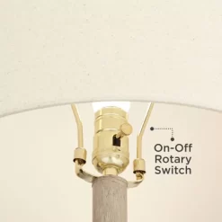 360 Lighting Julio Modern Table Lamp 30" Tall Natural Gray Ceramic Oatmeal Drum Shade For Bedroom Living Room Bedside Nightstand Office Kids House -Light Up Deals Store GUEST 656f6bb8 8f89 4212 ba1a 02ee596d34ce