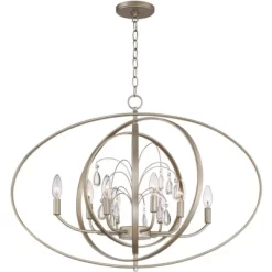Possini Euro Design Tiller Champagne Satin Silver Pendant Chandelier 31 1/2" Wide Modern Open Orb Frame 8-Light Fixture For Dining Room Kitchen Island -Light Up Deals Store GUEST 67fcdd79 afcf 4046 92f9 be394747e84b