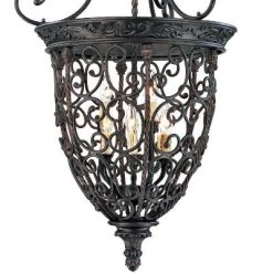 Franklin Iron Works French Scroll Rubbed Bronze Chandelier 22 1/2" Wide Rustic 9-Light Fixture For Dining Room House Kitchen Island Entryway Bedroom -Light Up Deals Store GUEST 6a448f22 3636 4722 96a0 283e2822dede