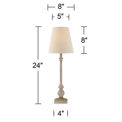Regency Hill Loreno Traditional Buffet Table Lamps 24" High Set Of 2 Whitewashed Oatmeal Linen Drum Shade For Bedroom Living Nightstand Family Room 7 Regency Hill Loreno Traditional Buffet Table Lamps 24" High Set Of 2 Whitewashed Oatmeal Linen Drum Shade For Bedroom Living Nightstand Family Room - Image 7
