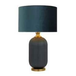 Fabric Table Lamp With Drum Shade Blue - Olivia & May -Light Up Deals Store GUEST 6e8a528a ebea 485d ada2 6c5fada9fed3