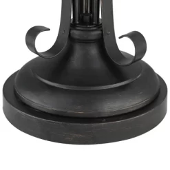 Franklin Iron Works Rustic Floor Lamp 3-Light Tree 65.5" Tall Powder Coated Black Wavy Amber Art Glass Shade For Living Room Bedroom Uplight -Light Up Deals Store GUEST 6ff974c4 3216 48f3 8d64 d2c5f579eef5