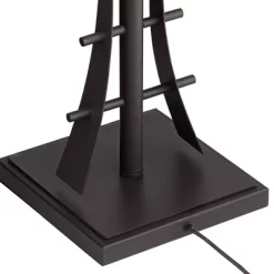 Robert Louis Tiffany Asian-Inspired Floor Lamp 62" Tall Bronze Iron Tiffany Style Jewel Tone Art Glass Shade For Living Room Reading Bedroom Office -Light Up Deals Store GUEST 7022ab91 8878 4ba4 9fb1 3403a026fff8