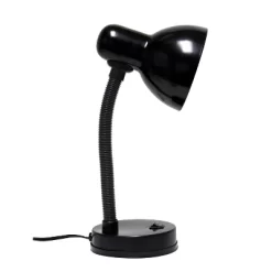 14.25" Traditional Fundamental Metal Desk Task Lamp And Bowl Shaped Shade With Flexi Gooseneck Black - Creekwood Home -Light Up Deals Store GUEST 70948efd 0463 41c1 b9f2 d3963ca0959c