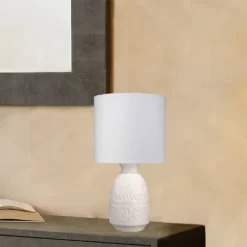 Frieze Ceramic Table Lamp With Drum Shade White - Splendor Home -Light Up Deals Store GUEST 70ae7786 149d 4a3f 89e9 51dfe5956504