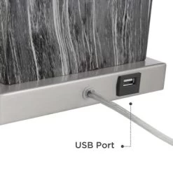 360 Lighting Connie Modern Table Lamps Set Of 2 With Black Marble Riser 25" High Black Faux Marble USB Charging Port White Rectangular Shade For Desk 8 360 Lighting Connie Modern Table Lamps Set Of 2 With Black Marble Riser 25" High Black Faux Marble USB Charging Port White Rectangular Shade For Desk -Light Up Deals Store GUEST 71589750 1e2d 47e9 a685 da6f3eb5bf29