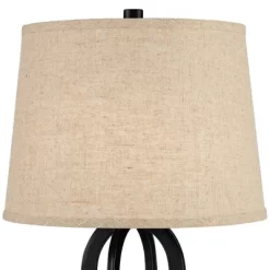 360 Lighting Marcel Industrial Table Lamps 24 1/4" High Set Of 2 Black With USB Port LED Nightlight Burlap Drum Shade For Bedroom Living Room Desk 12 360 Lighting Marcel Industrial Table Lamps 24 1/4" High Set Of 2 Black With USB Port LED Nightlight Burlap Drum Shade For Bedroom Living Room Desk -Light Up Deals Store GUEST 71872a2b b87b 4d09 8a34 aff7a30a0885