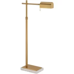 Possini Euro Design Traditional Pharmacy Floor Lamp 60" Tall Warm Gold Adjustable Swivel Head For Living Room Reading House Bedroom -Light Up Deals Store GUEST 723070c2 1b8c 474b acf2 66f1940d3faa