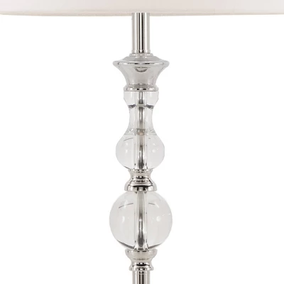 63" Clarissa Crystal Globe Floor Lamp Light Nickel - Inspire Q 2 63" Clarissa Crystal Globe Floor Lamp Light Nickel - Inspire Q - Image 2