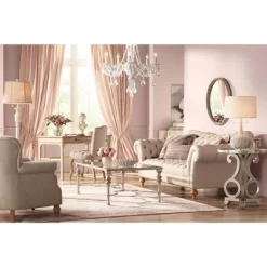 Kathy Ireland Chateau De Conde Antique Rubbed White Pendant Chandelier 26" Wide French Crystal 5-Light Fixture For Dining Room House Kitchen Island -Light Up Deals Store GUEST 7437fa27 6972 4702 8fe9 a7a0ecb7764e