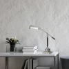 36" Angelton Desk Lamp Brushed Steel - Cal Lighting