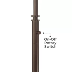 Possini Euro Design Modern Floor Lamp With USB Port 62 1/2" Tall Oil Rubbed Bronze Boom Arm Brown Drum Shade For Living Room House -Light Up Deals Store GUEST 76774e09 191a 480f 8951 6764986040ed