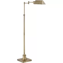 Regency Hill Jenson Traditional Pharmacy Floor Lamp With Black Riser 54" Tall Aged Brass Adjustable Swing Arm Metal Shade For Living Room Reading -Light Up Deals Store GUEST 767fa67b b24c 46a4 ae64 adbfda8aa948