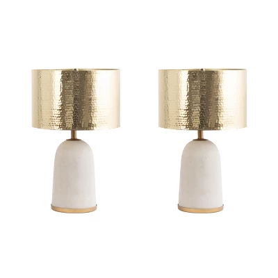 NuLOOM Monroe Concrete & Iron 25" Table Lamp Lighting - Brass 25" H X 14" W X 14" D 6 NuLOOM Monroe Concrete & Iron 25" Table Lamp Lighting - Brass 25" H X 14" W X 14" D - Image 6