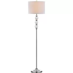 60" Riga Floor Lamp Clear/Chrome (Includes CFL Light Bulb) - Safavieh -Light Up Deals Store GUEST 7d1d11f7 ae9a 4036 a23f cb064441021a