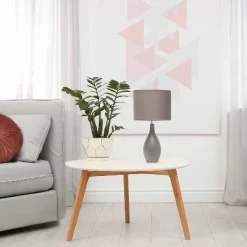 18.11" Traditional Standard Ceramic Dewdrop Table Desk Lamp With Matching Fabric Shade Gray - Creekwood Home 9 18.11" Traditional Standard Ceramic Dewdrop Table Desk Lamp With Matching Fabric Shade Gray - Creekwood Home -Light Up Deals Store GUEST 7d77c039 5fac 4b51 b613 753fa30c7908