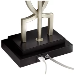 360 Lighting Evan Modern Table Lamps 28 1/2" Tall Set Of 2 Brushed Nickel With USB Charging Port White Rectangular Shade For Bedroom Living Room House 12 360 Lighting Evan Modern Table Lamps 28 1/2" Tall Set Of 2 Brushed Nickel With USB Charging Port White Rectangular Shade For Bedroom Living Room House -Light Up Deals Store GUEST 8298a5c0 ffdf 4e7e 84bb 74734c13145f