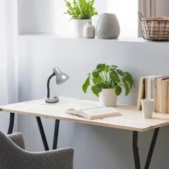 14.25" Traditional Fundamental Metal Desk Task Lamp And Bowl Shaped Shade With Flexi Gooseneck Slate Gray - Creekwood Home -Light Up Deals Store GUEST 83cf96fb 7ede 4cf5 8f4d f01f656f88ff