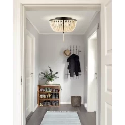 15" Wood/Metal LED Allison Flush Mount - JONATHAN Y