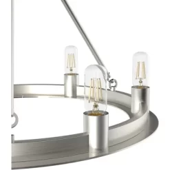 6-Light Saddlewood Chandelier Brushed Nickel - Hunter Fan -Light Up Deals Store GUEST 86910c2d 58b9 4e13 bb49 411543fc11ab