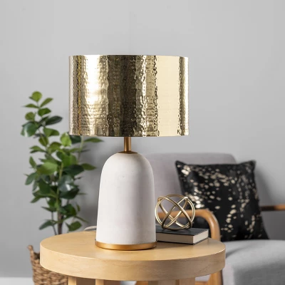 NuLOOM Monroe Concrete & Iron 25" Table Lamp Lighting - Brass 25" H X 14" W X 14" D 4 NuLOOM Monroe Concrete & Iron 25" Table Lamp Lighting - Brass 25" H X 14" W X 14" D - Image 4