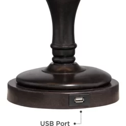 Regency Hill Traditional Desk Table Lamp Swing Arm With Hotel Style USB Charging Port 21.75" High Bronze Metal Faux Leather Bell Shade For Bedroom 10 Regency Hill Traditional Desk Table Lamp Swing Arm With Hotel Style USB Charging Port 21.75" High Bronze Metal Faux Leather Bell Shade For Bedroom -Light Up Deals Store GUEST 872afd39 59ad 48fc ba6a bd78a3759a6f