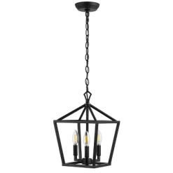 10" 3-Light Ojai Iron Classic Modern Lantern LED Pendant - JONATHAN Y -Light Up Deals Store GUEST 89230416 a01d 48ef a35a 470aee8f473e