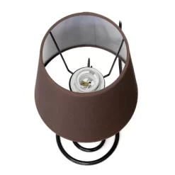 19" Contemporary Metal Winding Ivy Table Desk Lamp With Brown Fabric Shade - Creekwood Home -Light Up Deals Store GUEST 8b227d30 0d98 486a 9d7c b33f8280b1fc