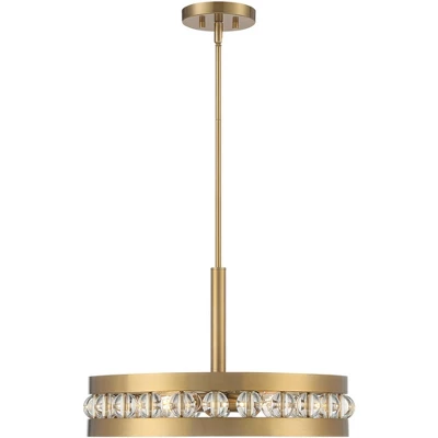 Stiffel Artyom Warm Gold Ring Pendant Chandelier 21 1/2" Wide Modern Clear Crystal Balls 4-Light Fixture For Dining Room House Foyer Kitchen Island 5 Stiffel Artyom Warm Gold Ring Pendant Chandelier 21 1/2" Wide Modern Clear Crystal Balls 4-Light Fixture For Dining Room House Foyer Kitchen Island - Image 5