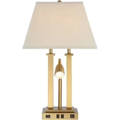 Possini Euro Design Possini Euro Deacon Brass Gooseneck Lamps With USB Port And Outlet Set Of 2 -Light Up Deals Store GUEST 8c4f2cfc 52bf 4784 98da cc209e724fcd