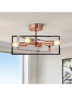 Nextop 15 Inch 4-Light Rose Gold Semi Flush Mount Ceiling Light -Light Up Deals Store GUEST 8cfee844 be76 4b18 9bba f8c9474dc753