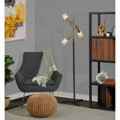 Melvin Antique Brass Floor Lamp (Includes LED Light Bulb) Black - Adesso -Light Up Deals Store GUEST 8e5aeb4d 53cf 4b27 9e6e d0d5526db214