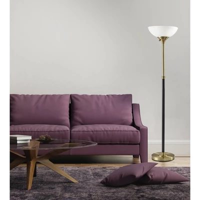 71" Bergen Collection Torchiere Black - Adesso 2 71" Bergen Collection Torchiere Black - Adesso - Image 2