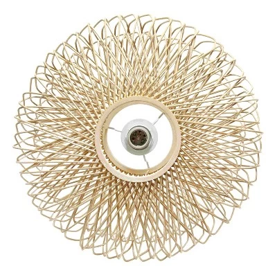 Circular Rattan Pendant Light Beige - Lalia Home 8 Circular Rattan Pendant Light Beige - Lalia Home - Image 8
