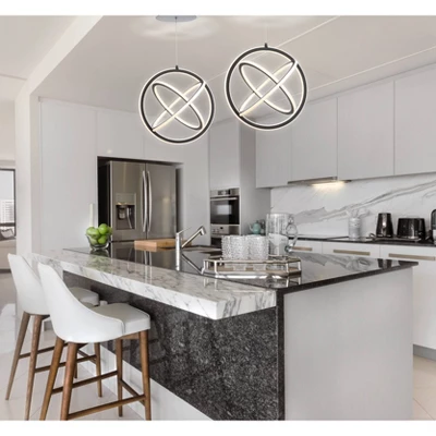 16.5" Adjustable Orbit Pendant (Includes Energy Efficient Light Bulb) Black - JONATHAN Y 4 16.5" Adjustable Orbit Pendant (Includes Energy Efficient Light Bulb) Black - JONATHAN Y - Image 4