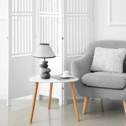 14.7" Contemporary Ceramic Stacking Stones Table Desk Lamp Gray - Creekwood Home -Light Up Deals Store GUEST 9352a26c 6a11 4685 81f1 1d6c3fa42d3c