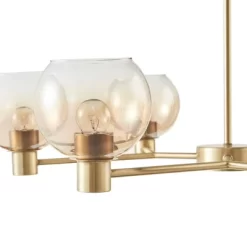 Blaire 6-light Ombre Globe Chandelier Antique Brass/Amber - Ink+Ivy -Light Up Deals Store GUEST 94c64735 f524 477f 8ef3 578b49dc57d5
